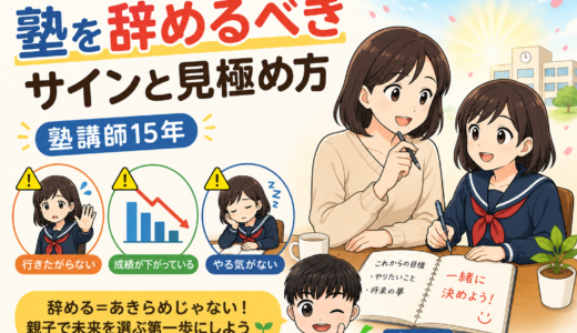 塾を辞めるべきサインと見極め方ー塾講師15年ー